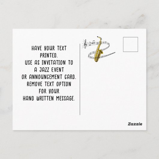 Internationale Jazz-waardering Briefkaart (Achterkant)