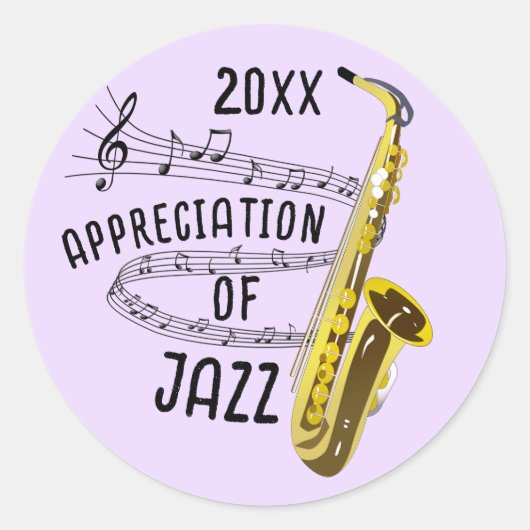 Internationale Jazz-waardering Ronde Sticker (Voorkant)
