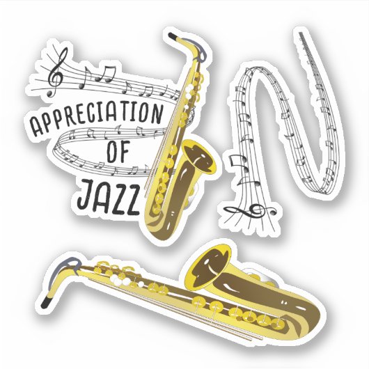 Internationale Jazz-waardering Sticker (Voorkant)