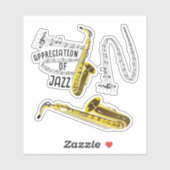 Internationale Jazz-waardering Sticker (Vel)