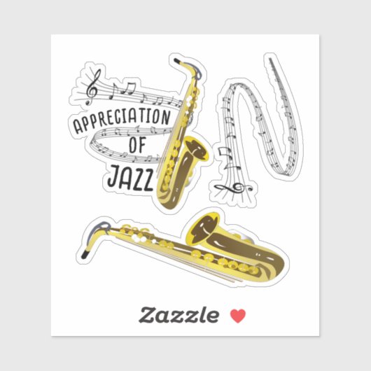 Internationale Jazz-waardering Sticker (Vel)