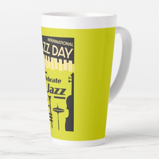 Internationale jazzdag 30 april latte mok (Rechterhoek)