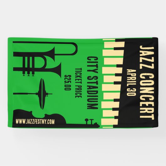 Internationale jazzdag 30 april spandoek (Horizontaal)