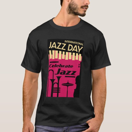 Internationale jazzdag 30 april T-Shirt (Voorkant)