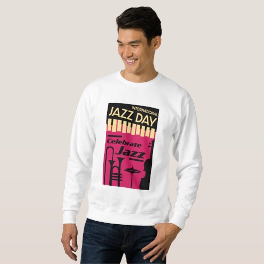 Internationale jazzdag 30 april trui (Voorkant volledig)