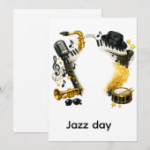 internationale jazzdag kaart (Voorkant / Achterkant)