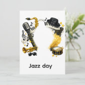 internationale jazzdag kaart (Staand voorkant)