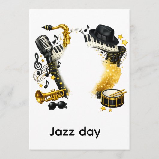 internationale jazzdag kaart (Voorkant)