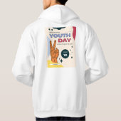 Internationale jeugddag, 12 augustus, hoodie (Achterkant)