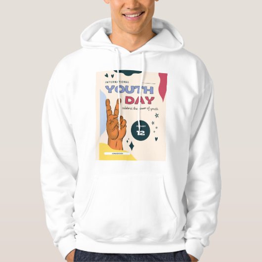 Internationale jeugddag, 12 augustus, hoodie (Voorkant)