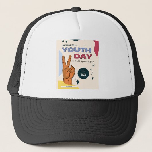 Internationale jeugddag, 12 augustus,  trucker pet (Voorkant)