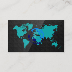 internationale kaart   Globale verbinding Logo Visitekaartje