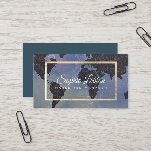 Internationale kaart | marketingmanager visitekaartje (Voorkant / Achterkant in situ)