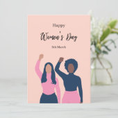 Internationale Kaart op vrouwendag (Staand voorkant)