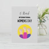 Internationale Kaart op vrouwendag (Staand voorkant)