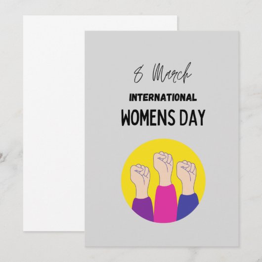 Internationale Kaart op vrouwendag (Voorkant / Achterkant)