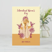 Internationale Kaart op vrouwendag (Staand voorkant)
