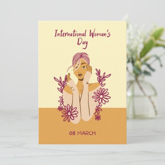 Internationale Kaart op vrouwendag (Staand voorkant)
