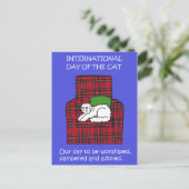 Internationale Kat Dag 8 augustus Cartoon Briefkaart (Staand voorkant)