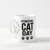 Internationale katten dag viering koffiemok (Voorkant links)