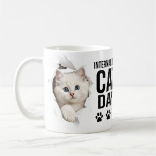 Internationale katten dag viering koffiemok