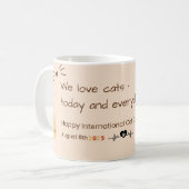 Internationale kattendag 2025 Banner – Schattigee  Koffiemok (Voorkant links)