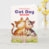 Internationale Kattendag  Kaart (Gele Bloem)