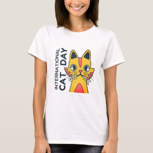 Internationale Kattendag Knuffelkat Liefhebber T-S T-shirt