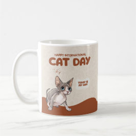 Internationale Kattendag Sphynx Viering Kunst Koffiemok