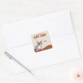 Internationale Kattendag Sphynx Viering Kunst Vierkante Sticker (Envelop)