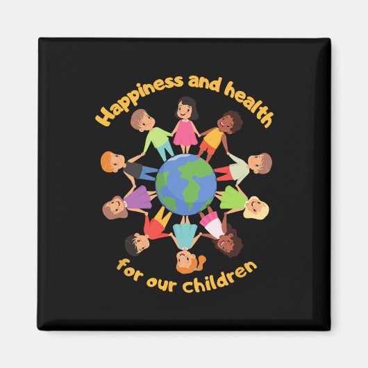 Internationale Kinderdagplaneet Aarde ondersteunen Magneet (Voorkant)