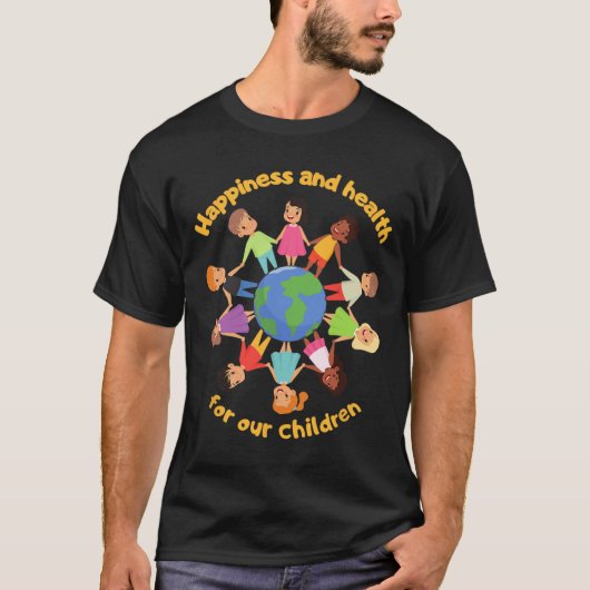Internationale Kinderdagplaneet Aarde ondersteunen T-shirt (Voorkant)
