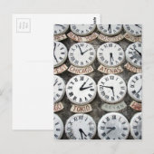 Internationale klokken briefkaart (Voorkant / Achterkant)