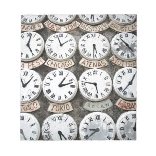 Internationale klokken notitieblok