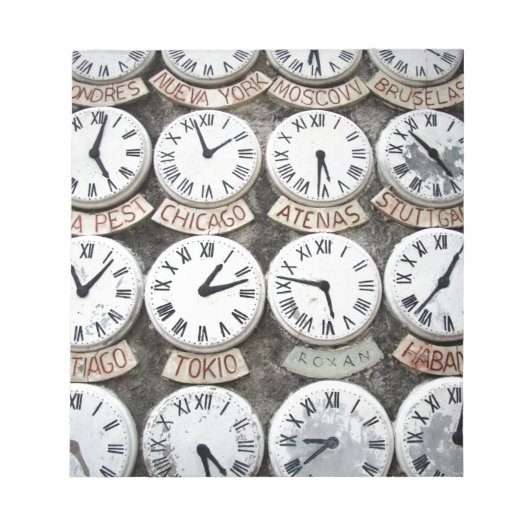 Internationale klokken notitieblok (Voorkant)