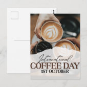 Internationale Koffiedag+ Briefkaart (Voorkant / Achterkant)