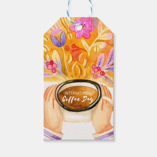 Internationale Koffiedag Cadeaulabel (Voorkant)