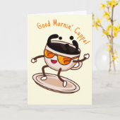 Internationale Koffiedag Kaart (Gele Bloem)