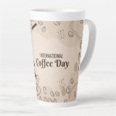 Internationale Koffiedag+ Latte Mok (Rechterhoek)