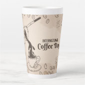 Internationale Koffiedag+ Latte Mok (Voorkant)