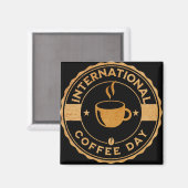 Internationale Koffiedag, magneet (Voorkant / Achterkant)