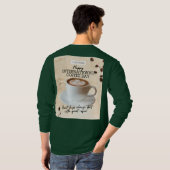 Internationale Koffiedag mannen-ontwerp T-shirt (Achterkant volledig)