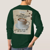 Internationale Koffiedag mannen-ontwerp T-shirt (Achterkant)