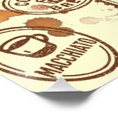 Internationale koffiedag stempel perfect poster (Hoek)