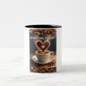 Internationale Koffiedag Tweekleurige Koffiemok (Center)