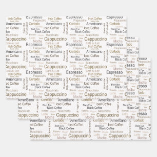 Internationale koffiedranken gepersonaliseerd mode inpakpapier vel