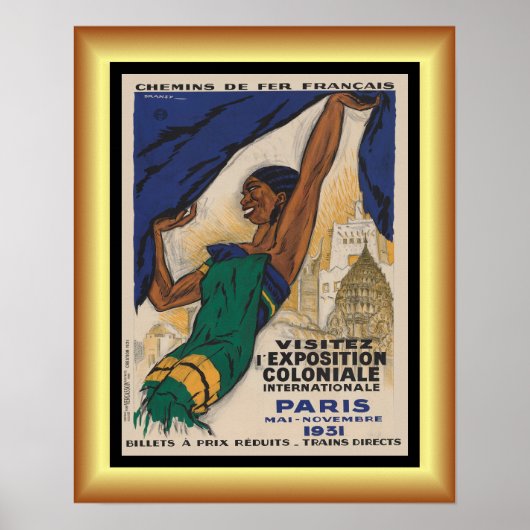 Internationale koloniale tentoonstelling ~ Parijs  Poster (Voorkant)