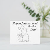 Internationale Konijnendag Briefkaart (Staand voorkant)