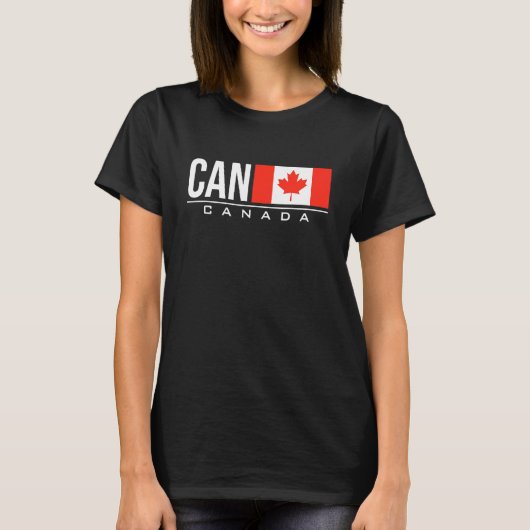 Internationale landencode van Canada voor de vlag  T-shirt (Voorkant)