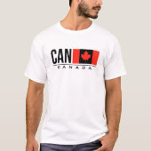 Internationale landencode van Canada voor de vlag  T-shirt (Voorkant)